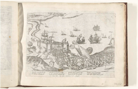 Fort Rammekens ingenomen, 1573, Frans Hogenberg, 1573 - 1575 Canvas Print