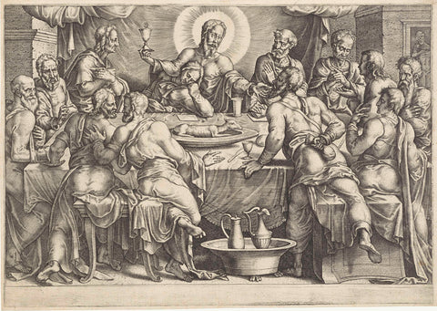 Communion of Judas Iscariot, anonymous, 1540 - 1560 Canvas Print