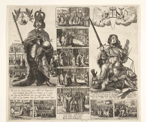 Cartoon on Oliver Cromwell, 1653, anonymous, 1653 Canvas Print