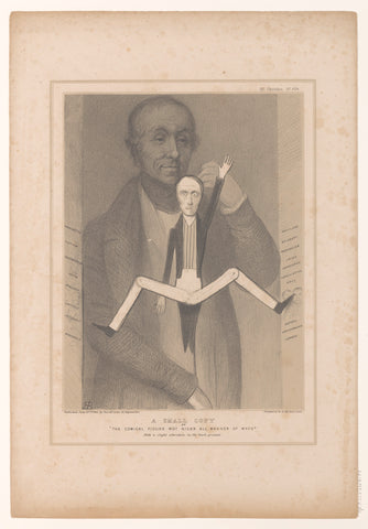 Cartoon with Lord Brougham and John Arthur Roebuck, John Doyle, 1845 Canvas Print