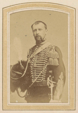 Portrait of William of Orange-Nassau (Wiwill) in military uniform, anonymous, c. 1860 - c. 1879 Canvas Print