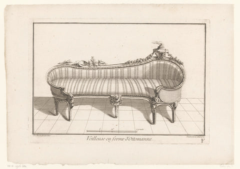 Sofa met rookvat, anonymous, 1745 - 1775 Canvas Print