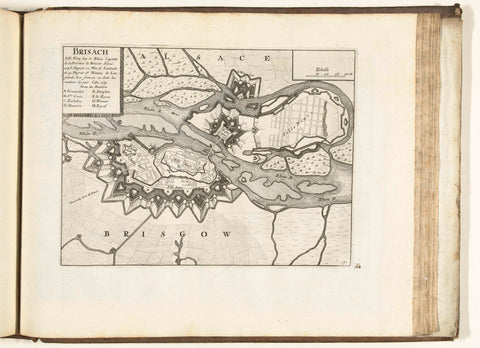 Map of Breisach, 1726, anonymous, 1726 Canvas Print