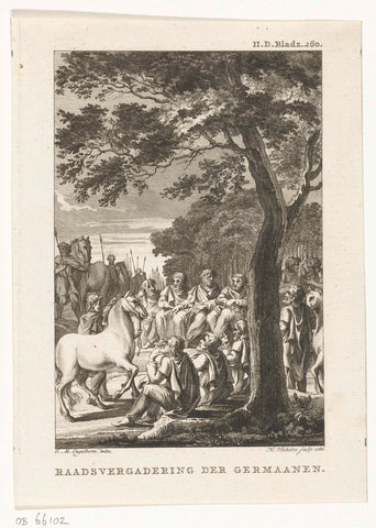 Raadsvergadering bij de Bataven, Harmanus Vinkeles, 1786 Canvas Print