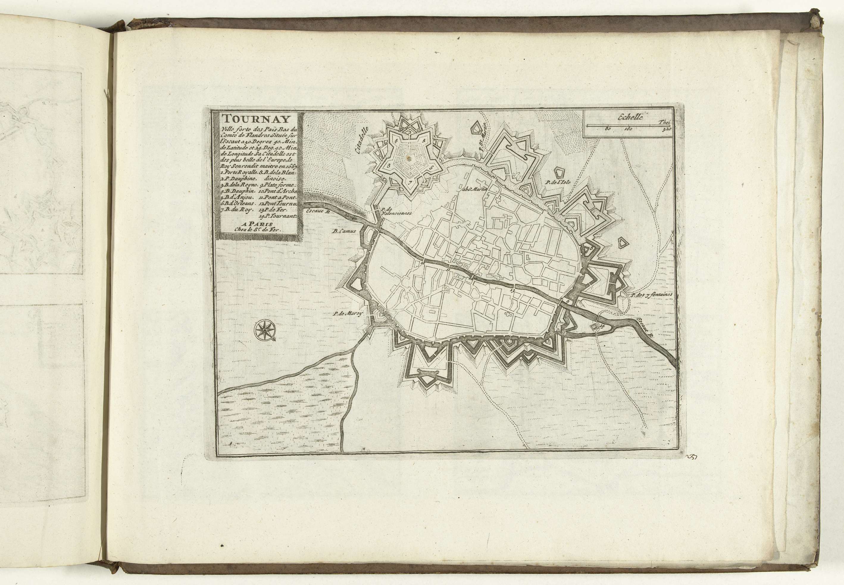 Map of Tournai, 1726, anonymous, 1726 | CanvasPrints.com