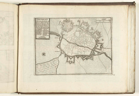 Map of Tournai, 1726, anonymous, 1726 Canvas Print