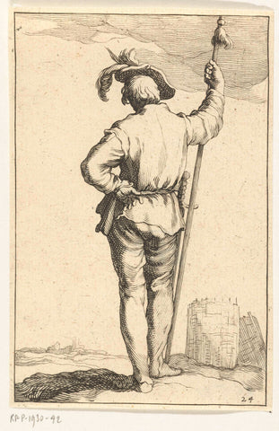 Young soldier, Frederick Bloemaert, after 1635 - 1669 Canvas Print