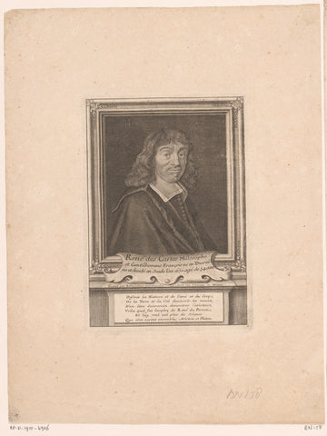 Portrait of René Descartes, Etienne Desrochers, c. 1726 Canvas Print