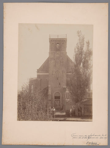 View of the Dorpskerk in Boskoop after the fire of 1895, anonymous (Monumentenzorg) (attributed to), A.J.M. Mulder (possibly), 1895 Canvas Print