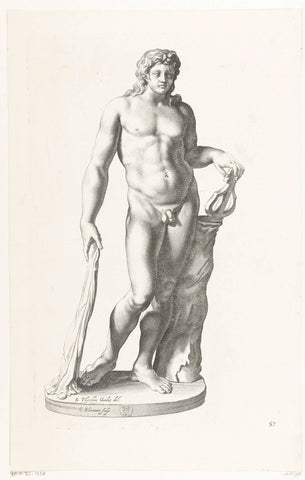 Apollo, Cornelis Bloemaert (II), c. 1636 Canvas Print