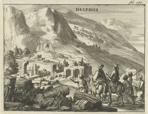 View of Delphi, Jan Luyken, 1689 Canvas Print