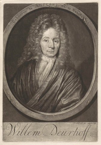 Portrait of Willem Deurhoff, Pieter Schenk (I), 1680 - 1713 Canvas Print