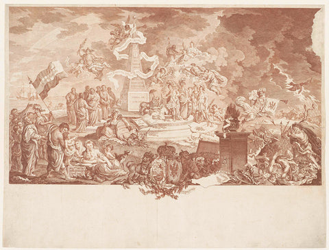 Allegory on True Patriotism, 1788, Mathias de Sallieth, 1788 Canvas Print