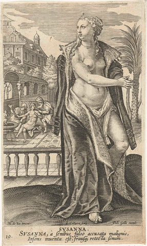 Susanna, Jan Collaert (II), 1588 - 1597 Canvas Print