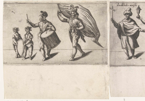 Parade through the chamber of rhetoric Het Galisbloemken from Haastrecht (first part), 1607, anonymous, 1607 Canvas Print