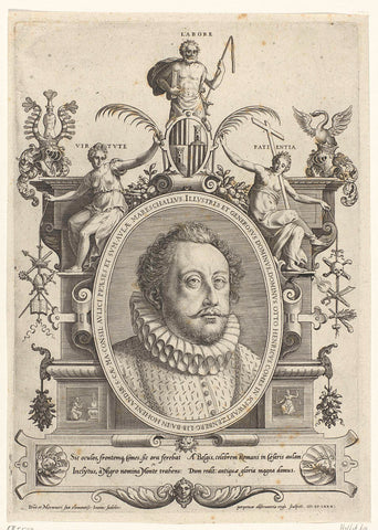 Portrait of Otto Heinrich of Schwartzenberg, Johann Sadeler (I), 1580 Canvas Print