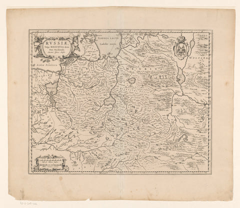 Map of West Russia, anonymous, 1662 - 1672 Canvas Print