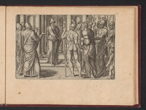 Christ for Pilate, Philips Galle (workshop of), 1573 Canvas Print