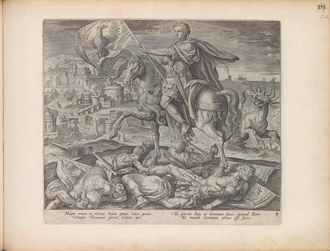 Julius Caesar as the fourth king of Daniel's vision, Adriaen Collaert, 1643 Canvas Print