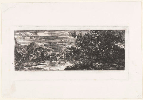 Rest on the Flight into Egypt, Rodolphe Bresdin, 1865 Canvas Print