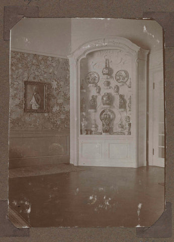 Porcelain cabinet in the corner of room 364 in 1923, 1923 Canvas Print