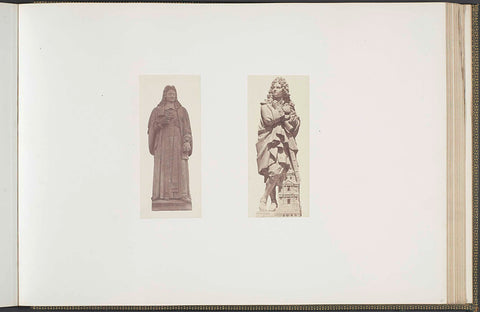 Plaster models for sculptures on the Palais du Louvre: left 