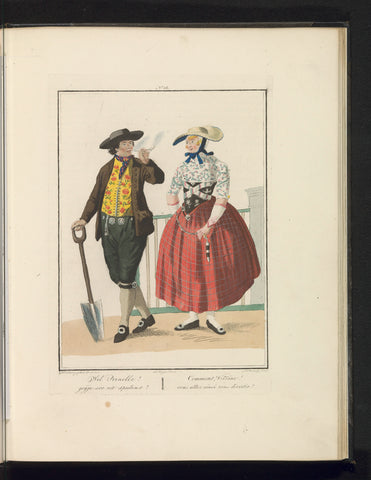 Man en vrouw van Zuid-Beveland, Ludwig Gottlieb Portman, 1829 Canvas Print