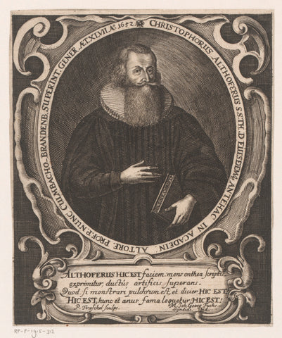 Portrait of Christoph Althofer, Peter Troschel, 1652 - 1660 Canvas Print