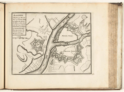 Map of Bayonne, 1726, anonymous, 1726 Canvas Print