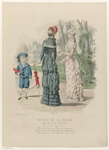 Revue de la Mode, Gazette de la Famille, dimanche 22 mai 1881, 10e année, No. 490: Gants de la Parfumerie Ninon (...), A. Chaillot, 1881 Canvas Print