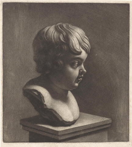 Bust of a child, to the right, Wallerant Vaillant, 1658 - 1677 Canvas Print