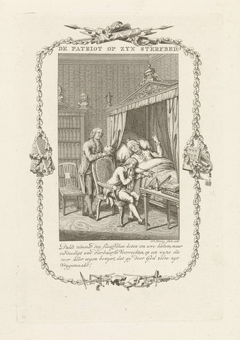 Patriot on his deathbed, Theodoor King, 1786 Canvas Print