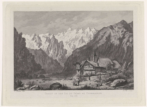 View of the Col du Géant, David van der Kellen (1827-1895), 1837 - 1885 Canvas Print