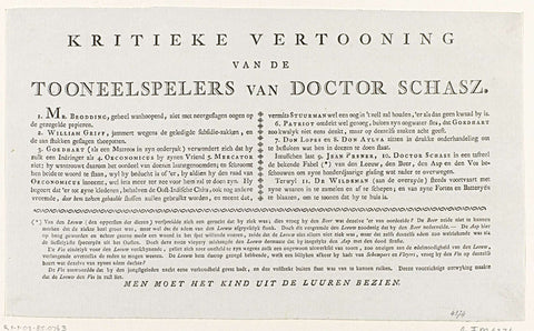 Tekstblad bij de spotprent op de problemen tussen Engeland en Amerika en Holland, ca. 1780, anonymous, 1780 Canvas Print