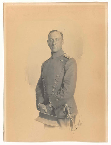 Arthur Moos with sabre in the uniform of the German army, Landau, 1905, anonymous, 1905 Canvas Print