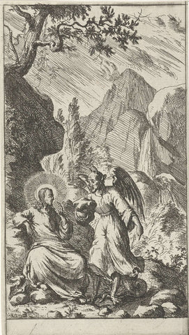 Temptation of Christ, anonymous, 1681 - 1762 Canvas Print