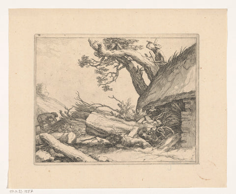 Pruning trees, Frederick Bloemaert, after 1635 Canvas Print