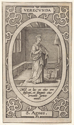 H. Agnes (Verecunda), Hieronymus Wierix, 1563 - before 1619 Canvas Print