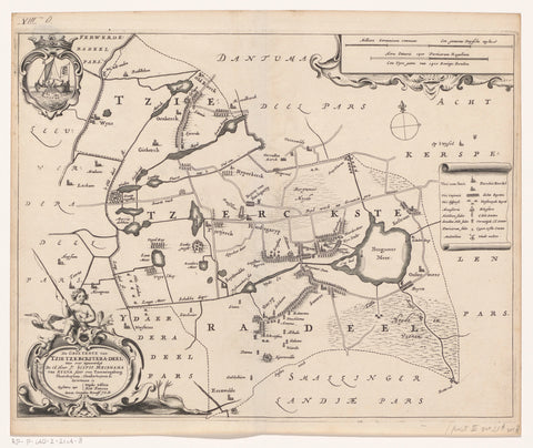 Map of the grietenij Tietjerksteradeel, Jacob van Meurs (possibly), 1664 Canvas Print