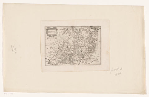 Map of Drenthe, anonymous, c. 1660 - 1696 Canvas Print