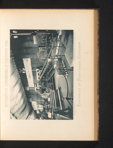 View of a display by the Société Anonyme Électricté et Hydraulique from Charleroi at the Antwerp World's Fair in 1894, Charles Bernhoeft, 1894 Canvas Print