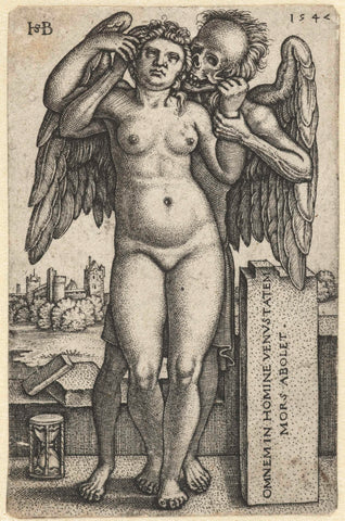 seized by Death, Hans Sebald Beham, 1547 Canvas Print