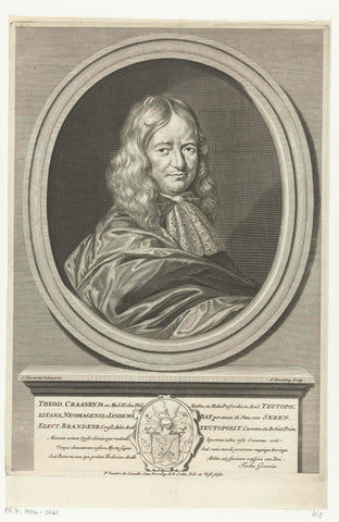 Portrait of Theodor Craanen, Abraham Bloteling, 1687 - 1690 Canvas Print