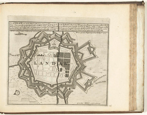 Map of Landau, 1726, Abraham Allard, 1726 Canvas Print