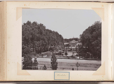 View of kursaalplatz in Wiesbaden, anonymous, c. 1890 - c. 1920 Canvas Print