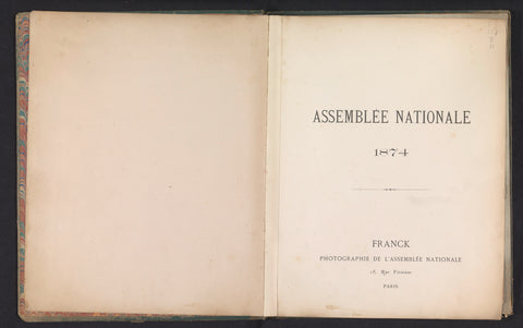 National Assembly 1874, François Marie Louis Franck, 1875 Canvas Print