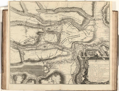 Map of the Battle of Oudenaarde, 1708, Jacobus Harrewijn, 1708 Canvas Print