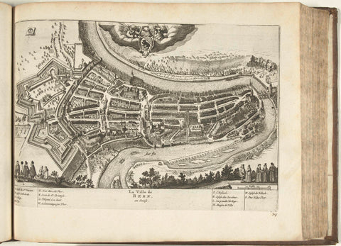 Map of Bern, 1726, anonymous, 1726 Canvas Print