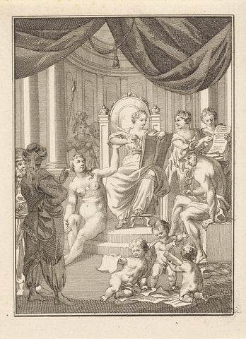 Title page for: 'Hedendaagsche Historie van Jenghiz Khan's opvolgers in Tartarije, deel 5', 1767, Reinier Vinkeles (I), 1767 Canvas Print