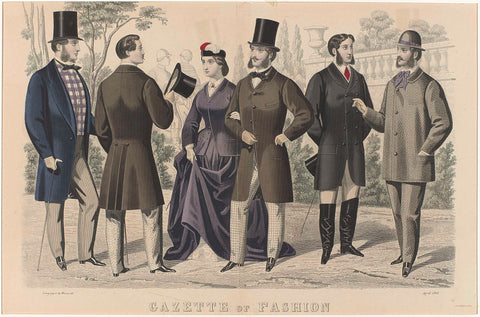 Gazette of Fashion, April 1866, anonymous, 1866 Canvas Print